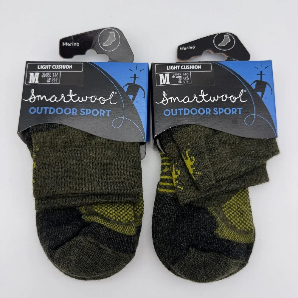 SmartWool Socks Mens Medium Outdoor Sport Light Cushion Merino Wool Blend NEW
